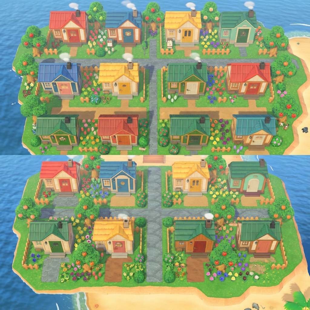 Residential District - ACNH Island Layout Example